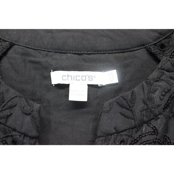 Chico’s 2.5 Sequin Eyelets Tiered Dress US 14 Party Dress Cocktail - Picture 6 of 8